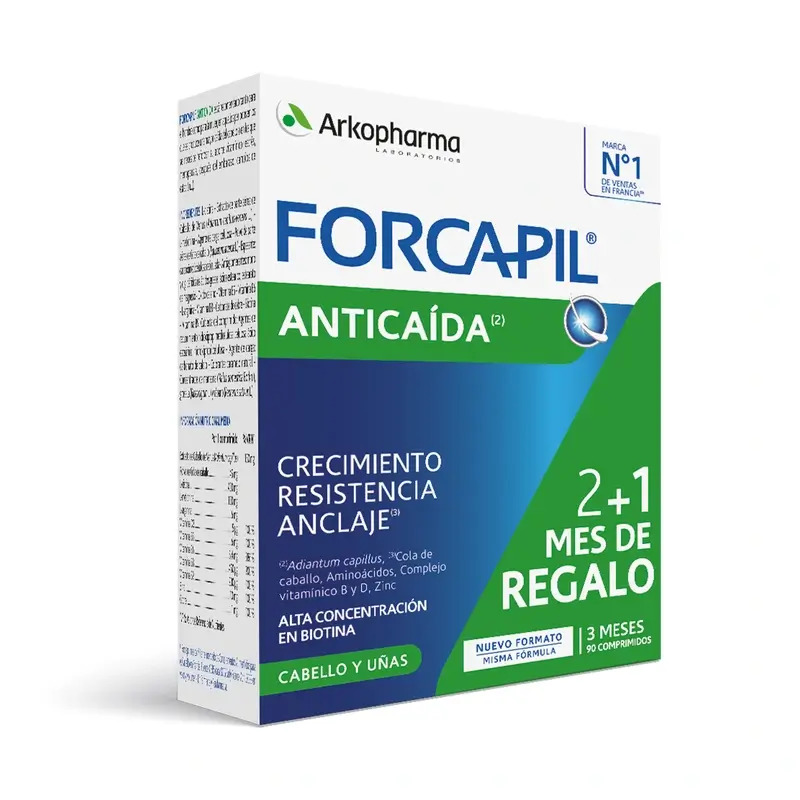 Arkopharma Forcapil Anticaída, 60 comprimidos Pack 2+1
