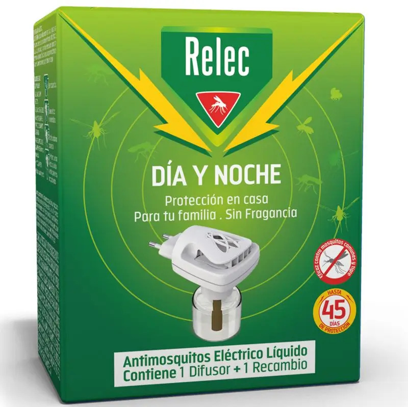 Relec Día y Noche Difusor Electrico y Líquido Antimosquitos, 35 ml