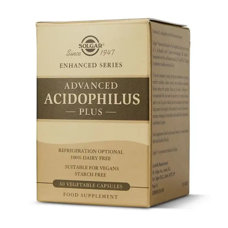 Solgar Acidophilus Plus Advanced, 60 Cápsulas