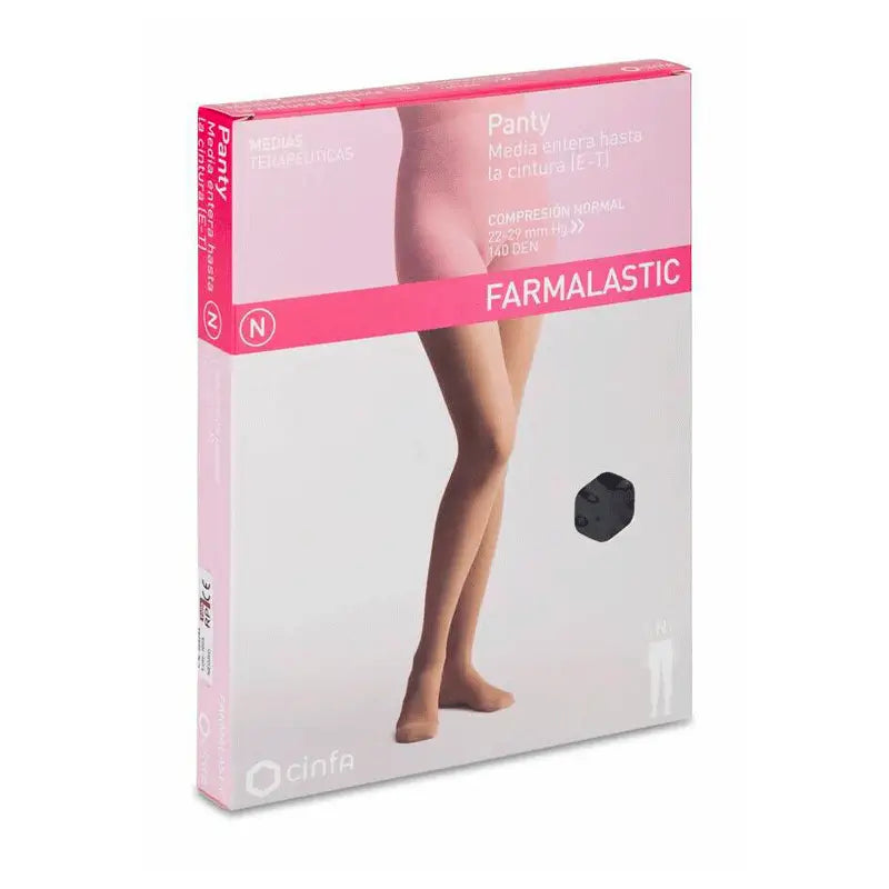 Farmalastic Panty Media Entera Compresión Normal Camel, Talla M