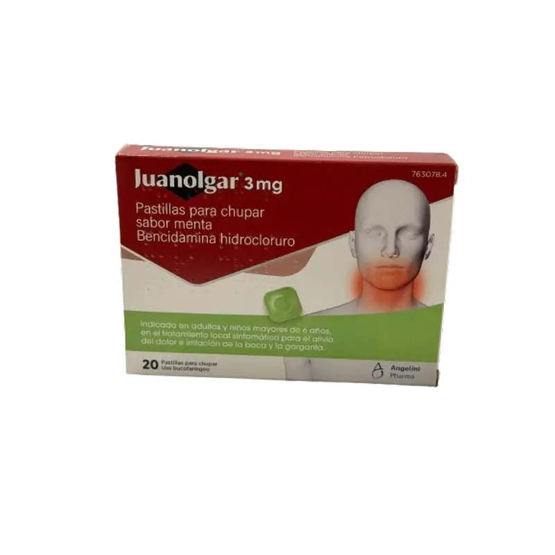 Juanolgar 3 Mg Pastillas Para Chupar Sabor Menta, 20 pastillas