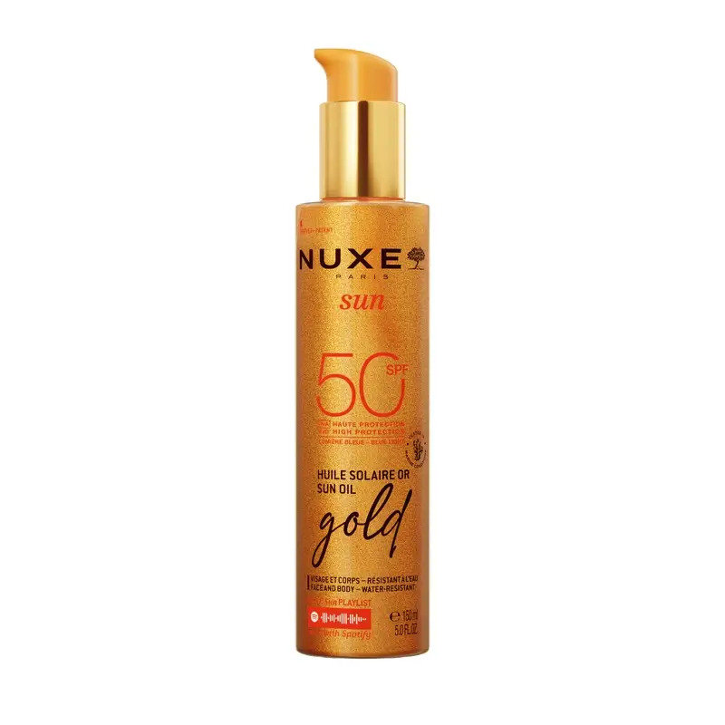 Nuxe Sun Aceite Bronceador Gold Para Rostro Y Cuerpo Spf50 , 150 ml