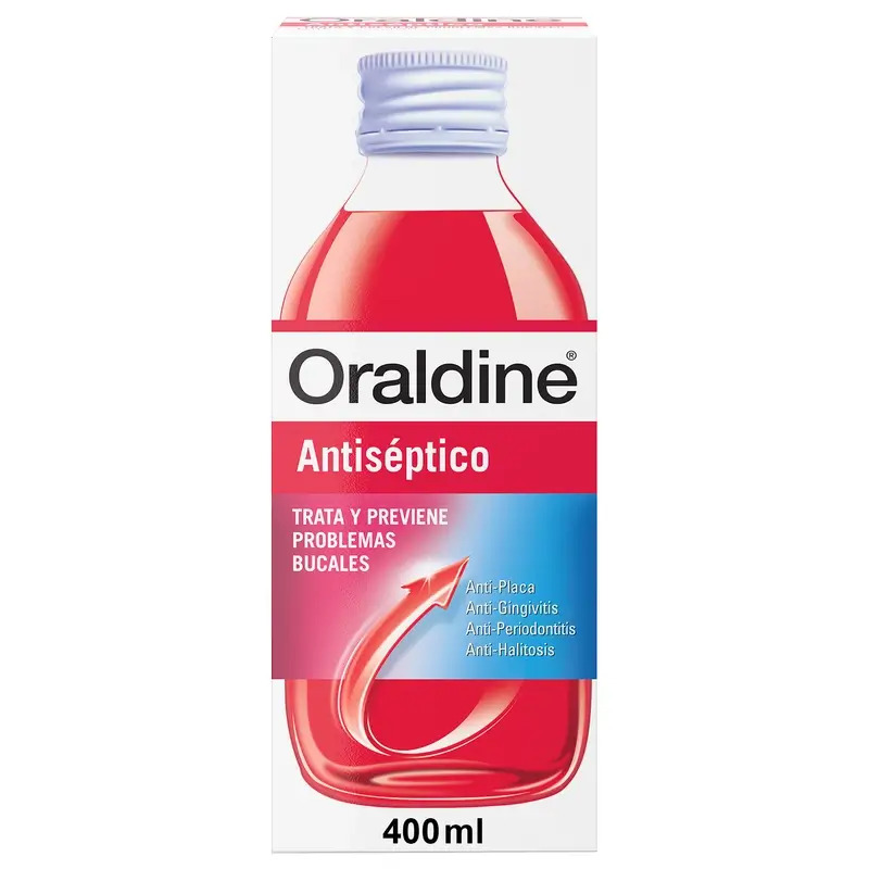 Oraldine Colutorio de Uso Diario Antiséptico Antibacterial, 400 ml