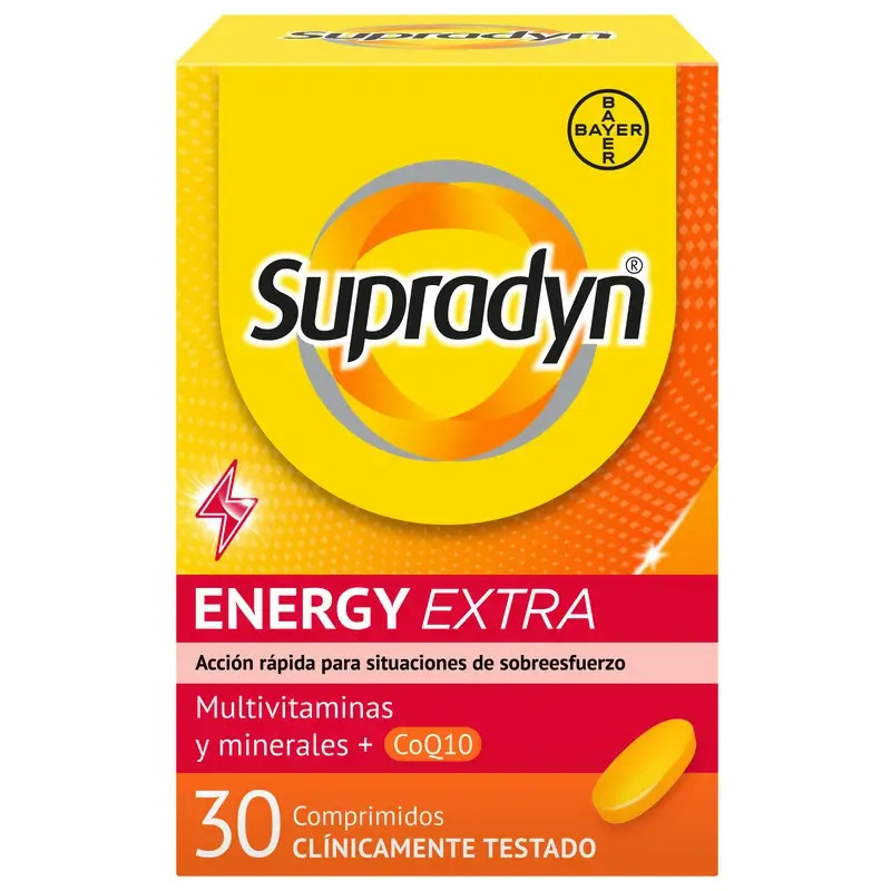Supradyn Energy Extra Deporte Vitaminas y Energía, 30 Comprimidos