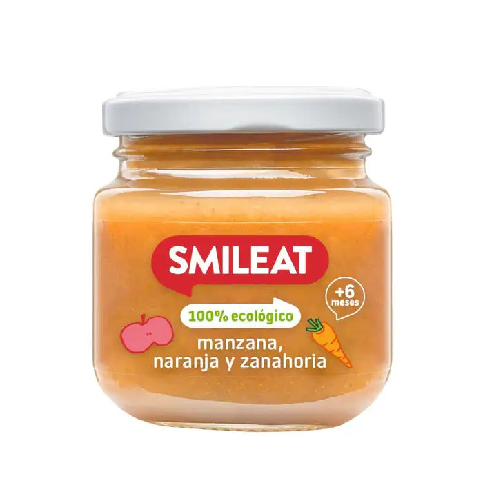 Smileat Tarrito Manzana, Naranja y Zanahoria 130 gr