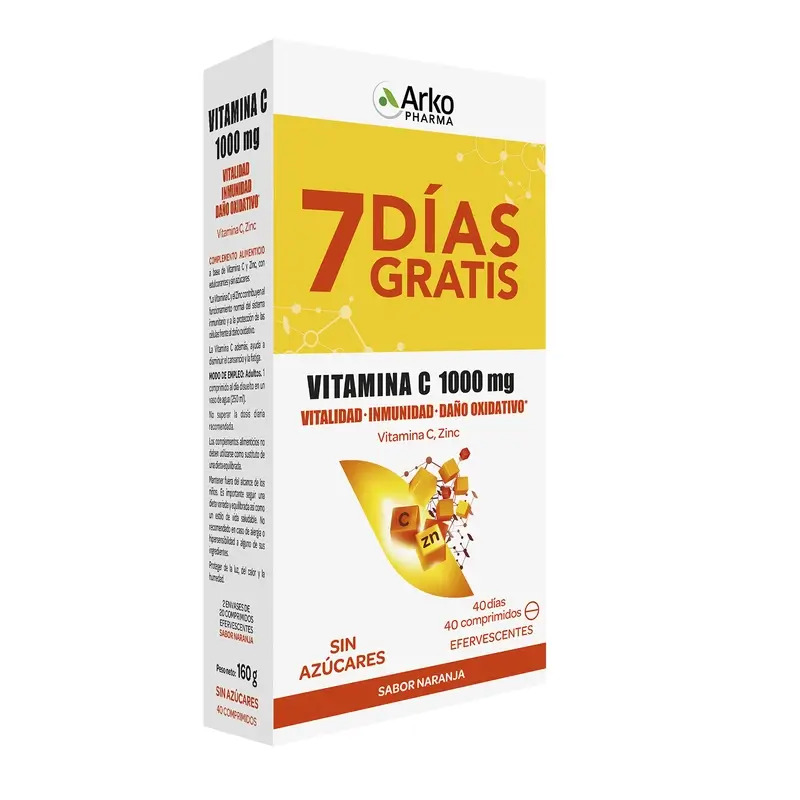Arkopharma Arkovital Vitamina C 1000 mg, 2X20 comprimidos