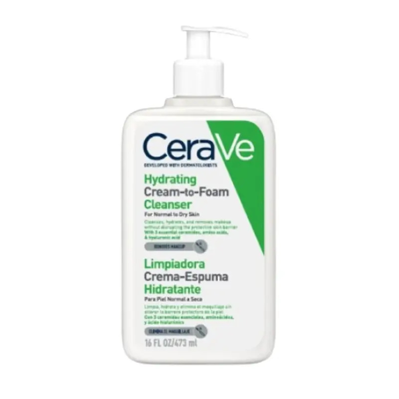 CeraVe Limpiadora Crema-Espuma Hidratante , 473 ml