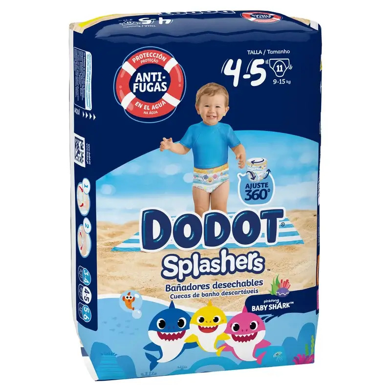 Dodot Splashers Pañales de Agua Talla 4-5, 11 Unidades