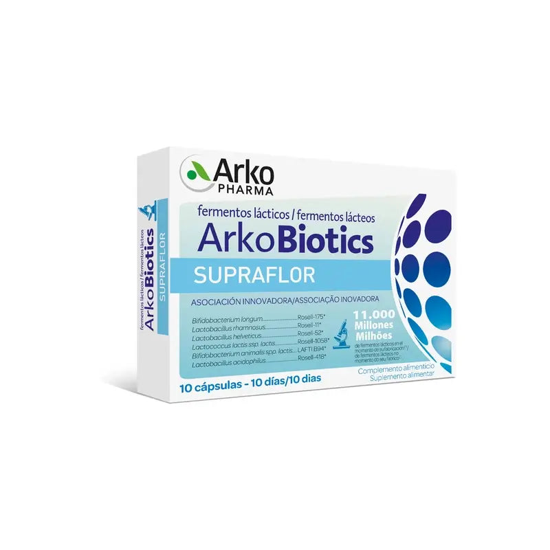 Arkopharma Arkobiotics Supraflor Adultos, 10 cápsulas