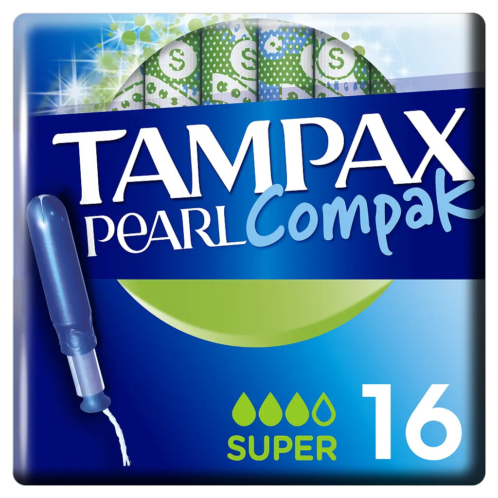 TAMPAX Compak Pearl Super Tampones con Aplicador 16 unidades