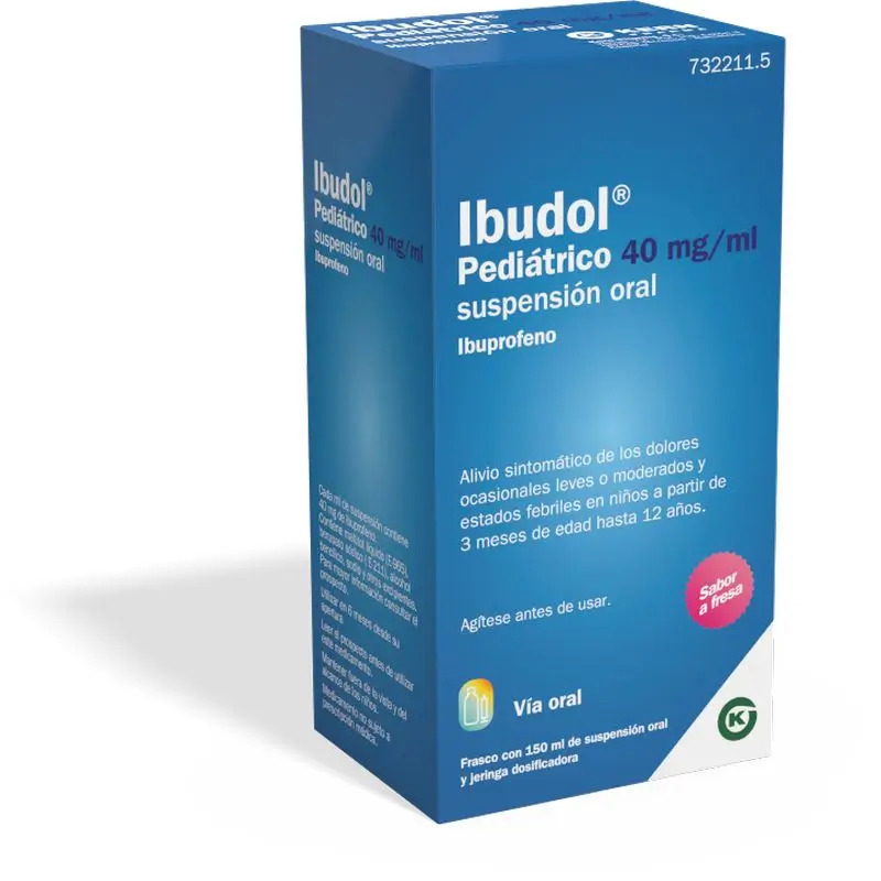 Ibudol Pediátrico 40 Mg/Ml , suspensión oral 1 frasco 150 ml + jeringa oral