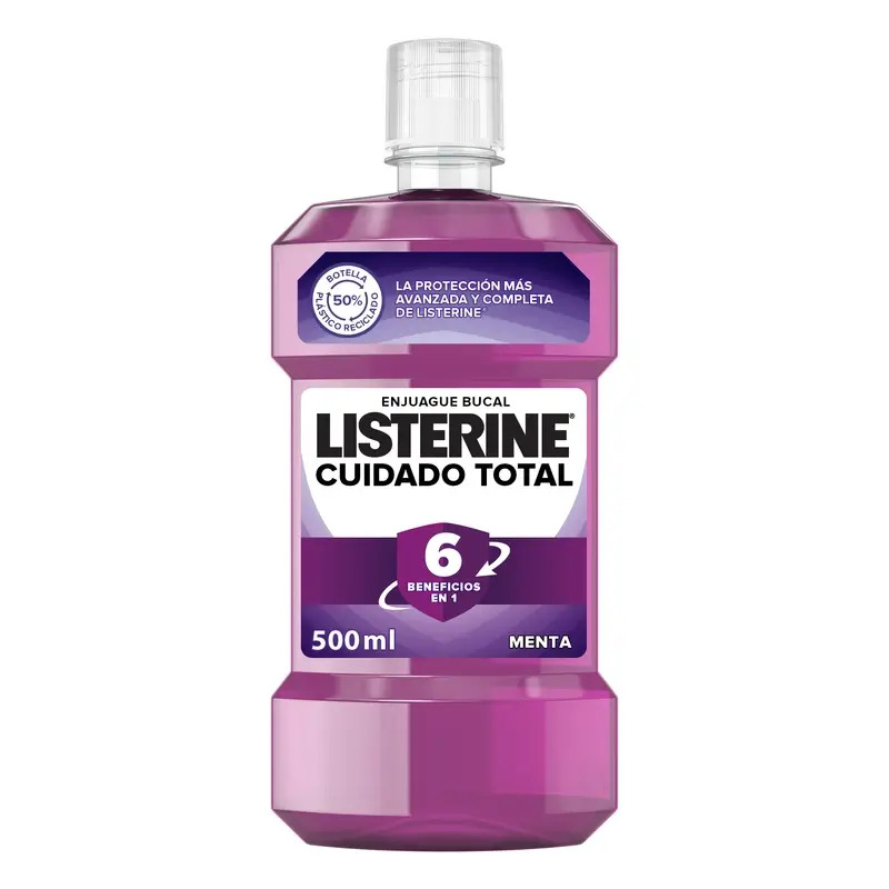 LISTERINE Enjuague Bucal Cuidado Total, 500 ml