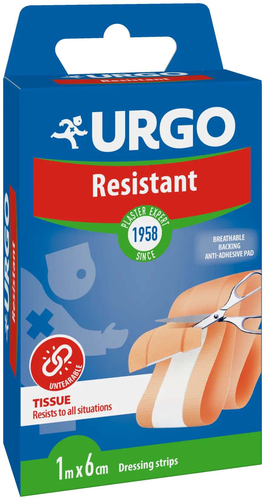 Urgo Primeros Auxilios Resistente - Banda De 1 M X 6 Cm, 1 unidades