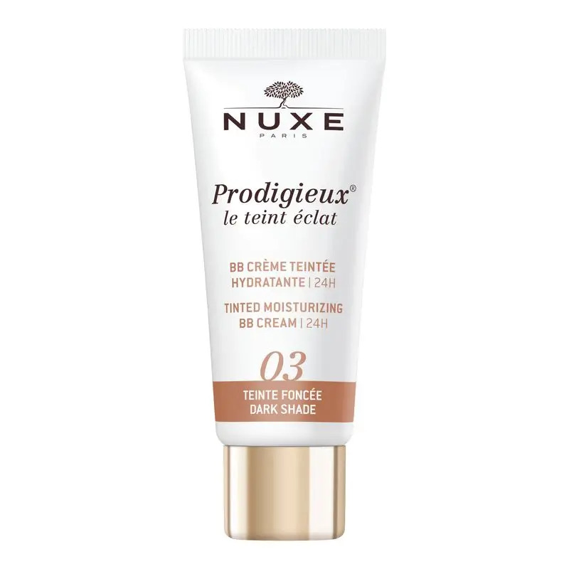 Nuxe Bb Cream Hidratante Con Color | 24H, Prodigieux® Le Teint Éclat 30Ml - Tono Oscuro