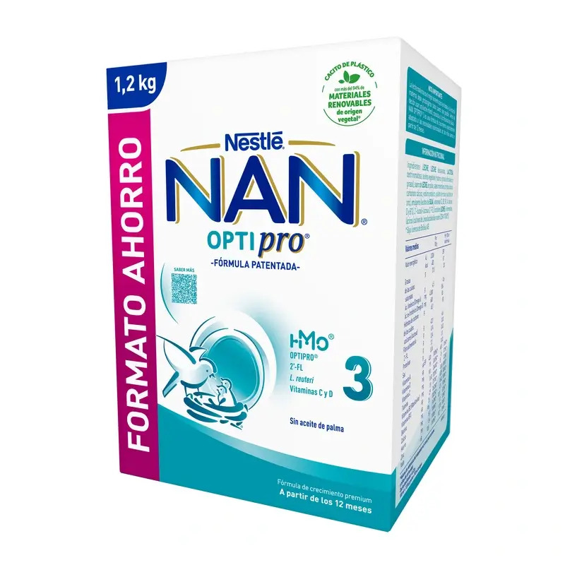 Nestlé Nan Optipro 3 Leche de Crecimiento, 1200 gr