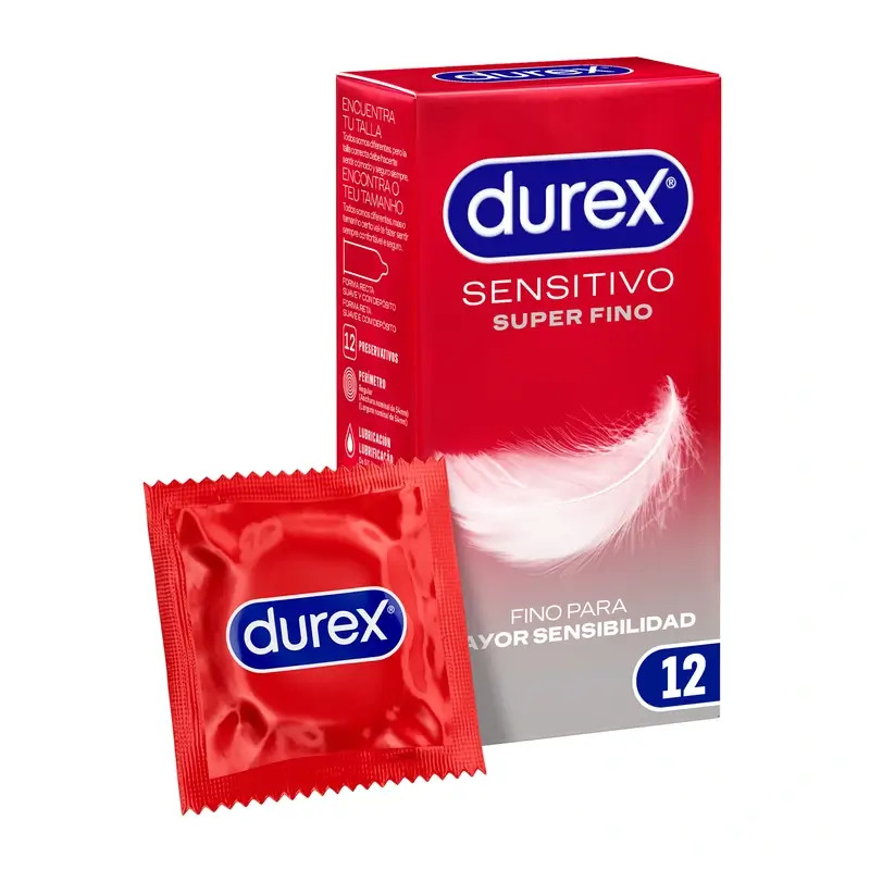 Durex Preservativos Super Finos Contacto Total 12 unidades
