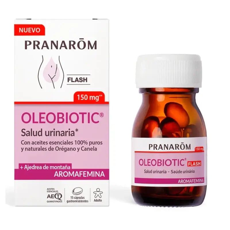 Pranarom Aromafemina Oleobiotic Salud Urinaria, 15 cápsulas