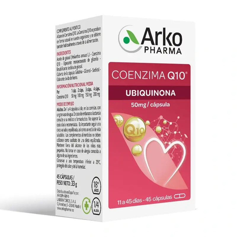 Arkopharma Arkovital Coenzima Q10, 45 cápsulas
