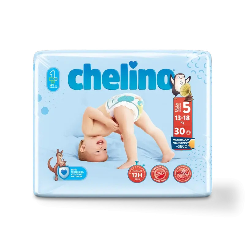 Chelino Pañal Talla 5 (13-18 Kg) , 30 unidades