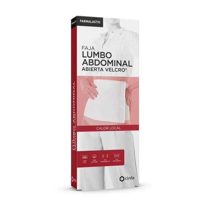 Farmalastic Faja Algodon Velcro Blanca, Talla 1