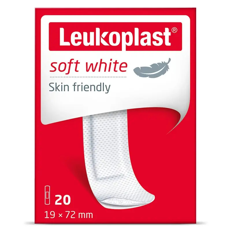 Leukoplast Soft White, 19 Mm X 72 Mm, 20 Unidades