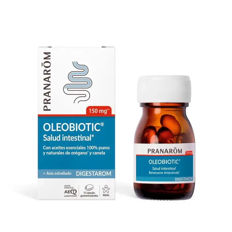 Pranarom Digestarom Oleobiotic Salud Intestinal, 15 cápsulas