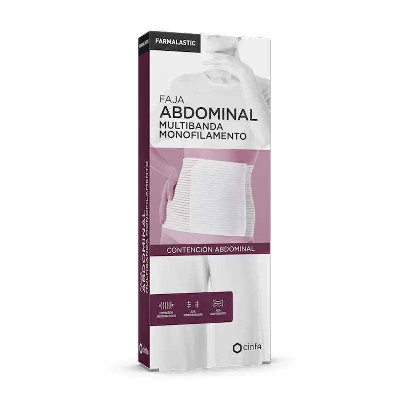 Faja Farmalastic Lumbar Velcro Blanca, Talla 2