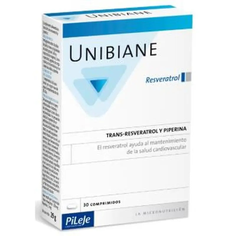 Pileje Unibiane Resveratrol 30 Cápsulas