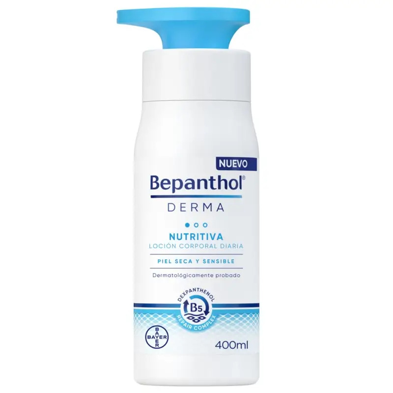 Bepanthol Derma Loción Corporal Nutritiva Diaria Piel Seca, 400 ml