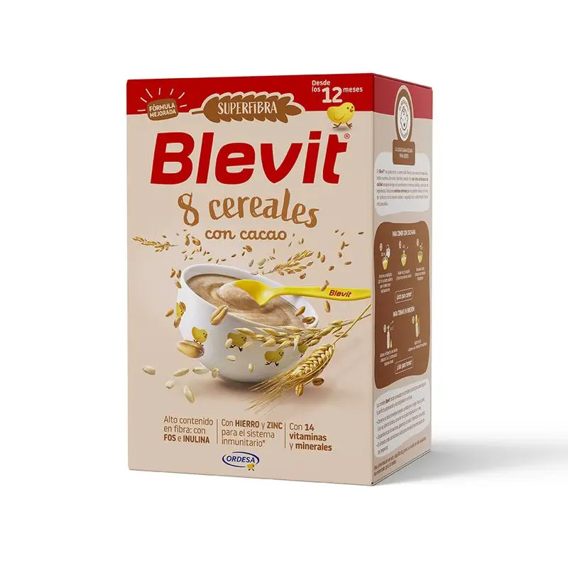Blevit Alimentación Infantil Superfibra 8 Cereales Y Cacao, 500 grs