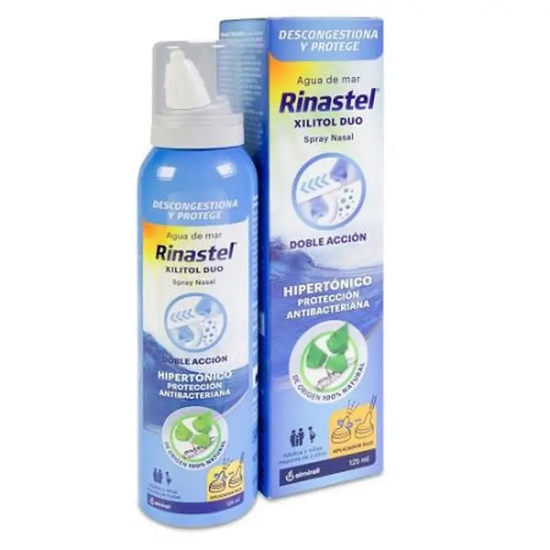 Rinastel Xilitol Hypertonic Duo Spray Nasal, 125 ml