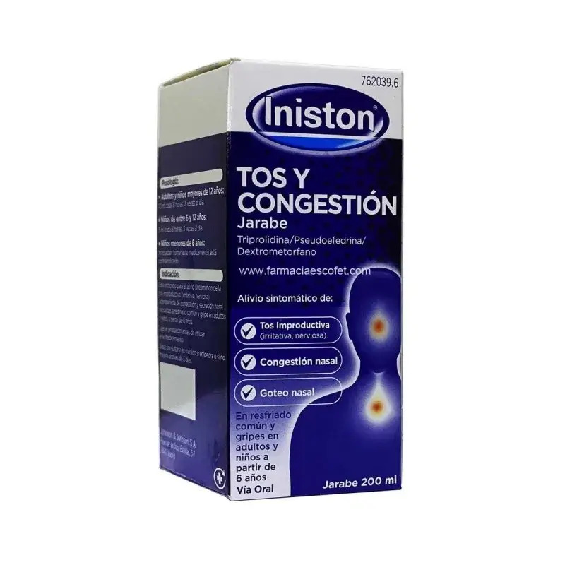 Iniston Antitusivo y Descongestivo Jarabe 200 ml