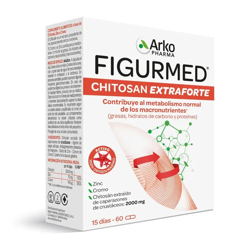 Arkopharma Figurmed Chitosán Extra Forte 500 mg, 60 cápsulas