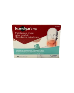 Juanolgar 3 Mg Pastillas Para Chupar Sabor Eucalipto, 20 pastillas