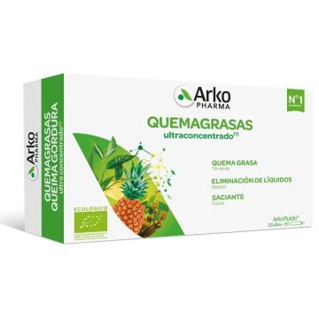Arkopharma Arkofluido Quemagrasa Ultraconcentrado, 20 ampollas
