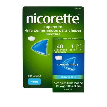 Nicorette® Supermint 4 mg , 40 comprimidos