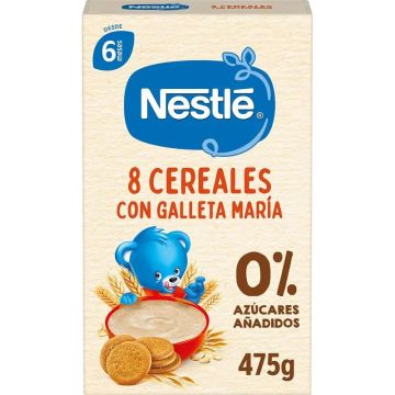 Nestlé Papillas 8 Cereales Con Galleta María , 475g