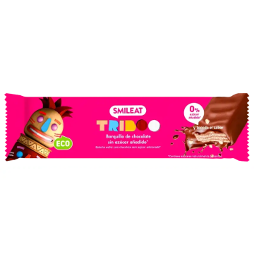 Smileat Barquillo Recubierto de Chocolate , 40 gr ECO