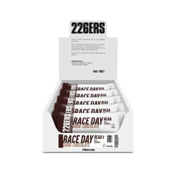 226Ers Race Day Bar - Bcaa Barrita Energética Vegana Chocolate Negro, 30x40 gr