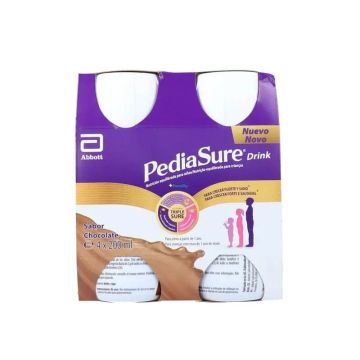 Pediasure Drink Chocolate Niños, 4 Botellas x 220 ml