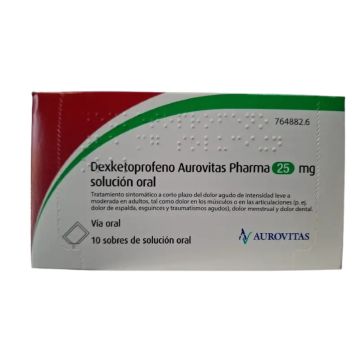 Aurovitas Dexketoprofeno 25 Mg, 15 comprimidos