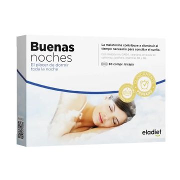 Eladiet Buenas Noches 1,85 Mg Melatonina, 30 comprimidos