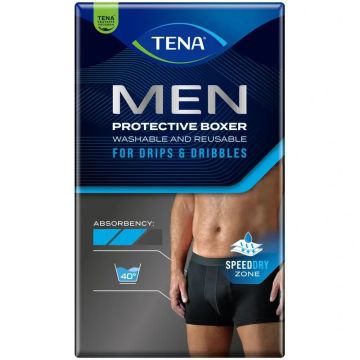 Tena Men Washable Boxer Negro M , 1 unidad