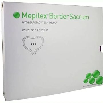 Mepilex Border Sacrum Apósito 22X25 cm, 3 unidades