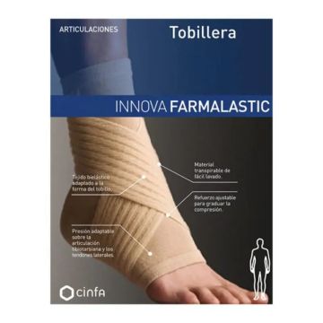 Farmalastic Tobillera, Talla M Beige