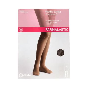 Farmalastic Media Larga Blonda Compresión Normal Capuchino, Talla XL