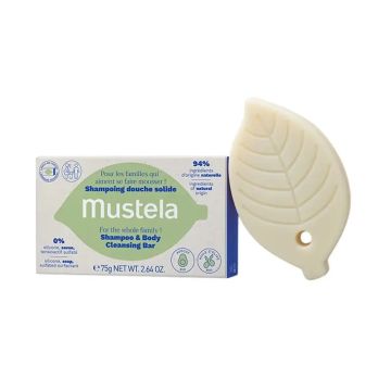 Mustela Champú Sólido Cabello Y Cuerpo, 75G