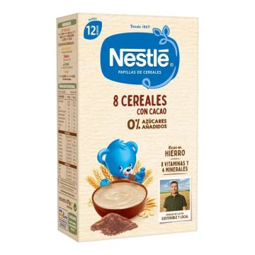 Nestlé Papillas 8 Cereales Con Cacao, 475g