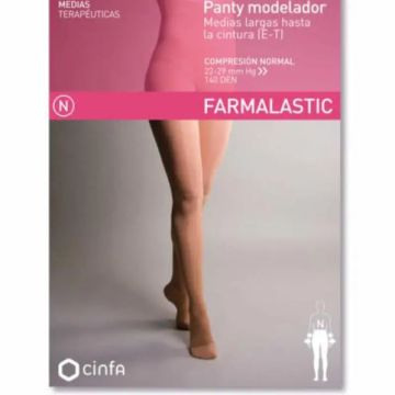 Farmalastic Panty Compresión Normal Con Modelador, Talla Pequeña Beige