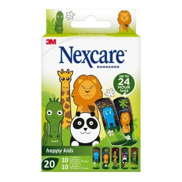 Nexcare Kids Tira Protectora Infantil Diseño Animales Surtido , 20 unidades